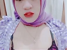 Kuala Lumpur Womans Viral Purple Hijab Squeezes Her Breasts and Masturbates